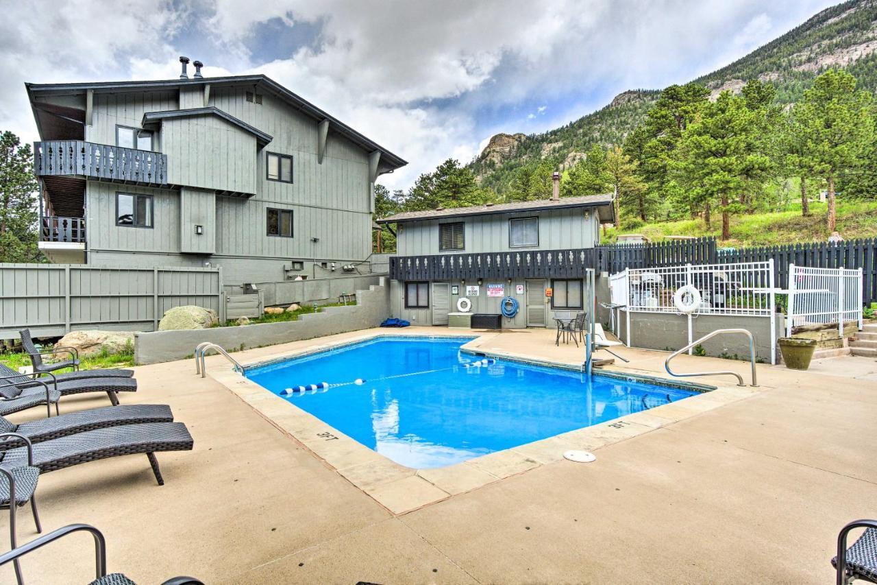 Estes Park Condo Rental Balcony With River Views! Exterior foto
